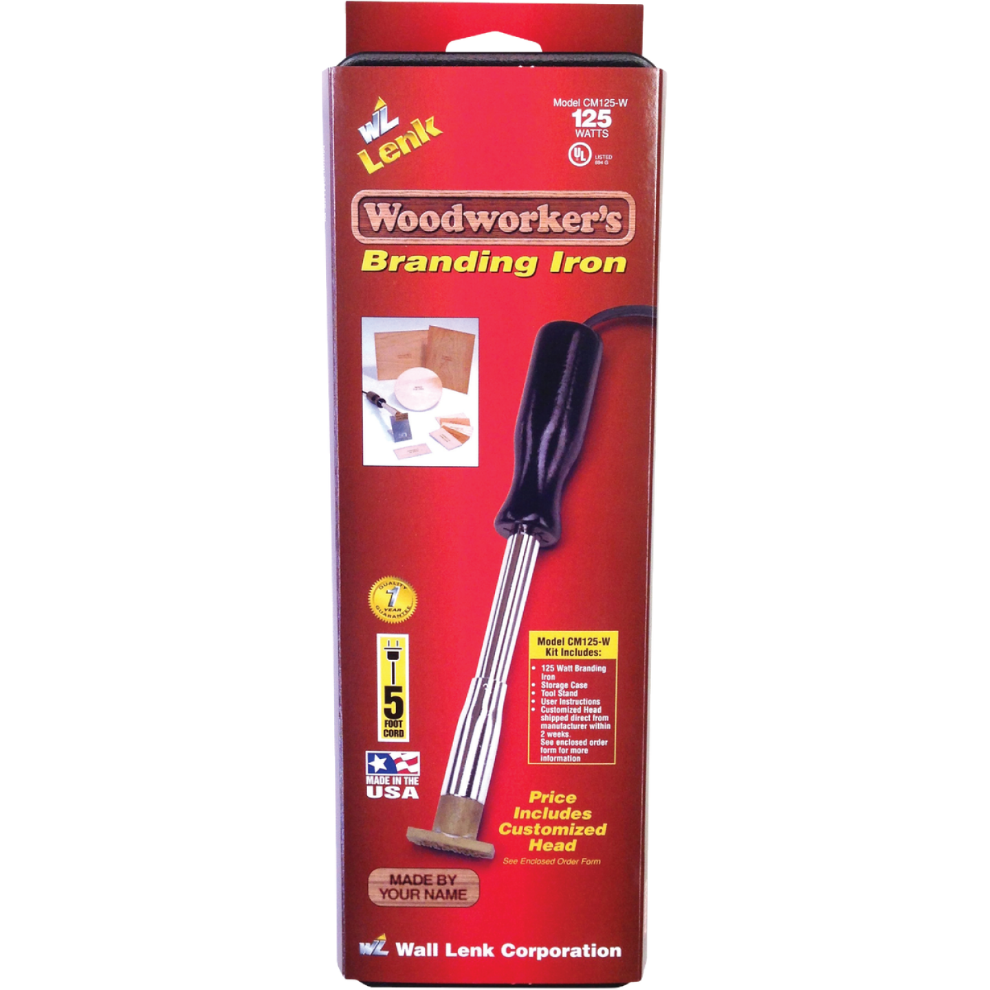 Wall Lenk Woodworker's 125W Branding Iron Image 1