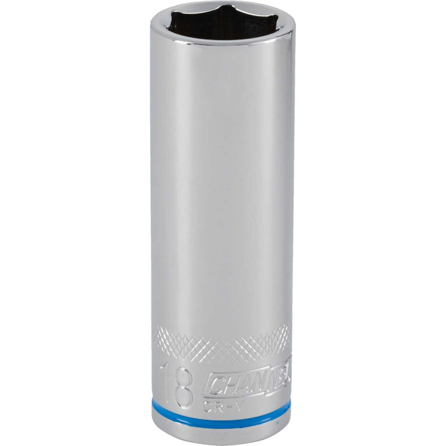 Channellock 1/2 In. Drive 18 mm 6-Point Deep Metric Socket Image 1