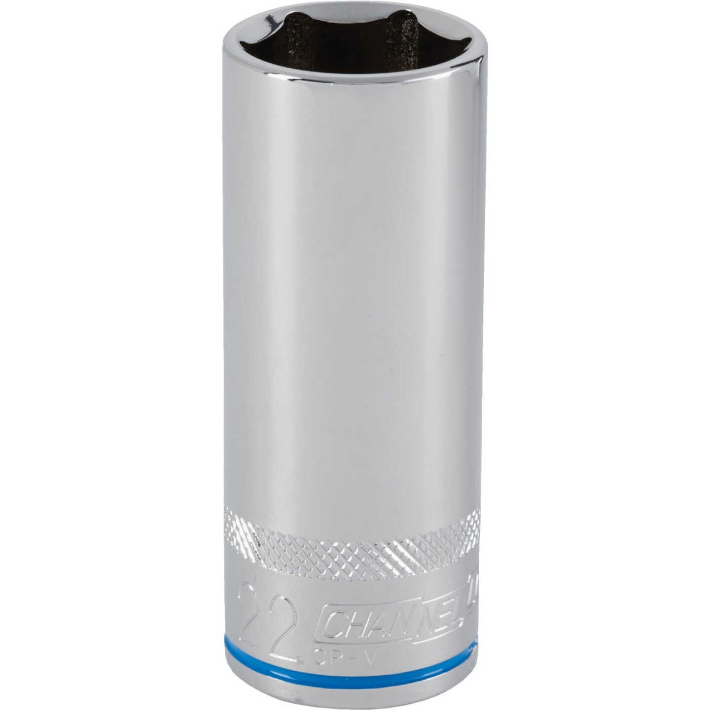 Channellock 1/2 In. Drive 22 mm 6-Point Deep Metric Socket Image 1