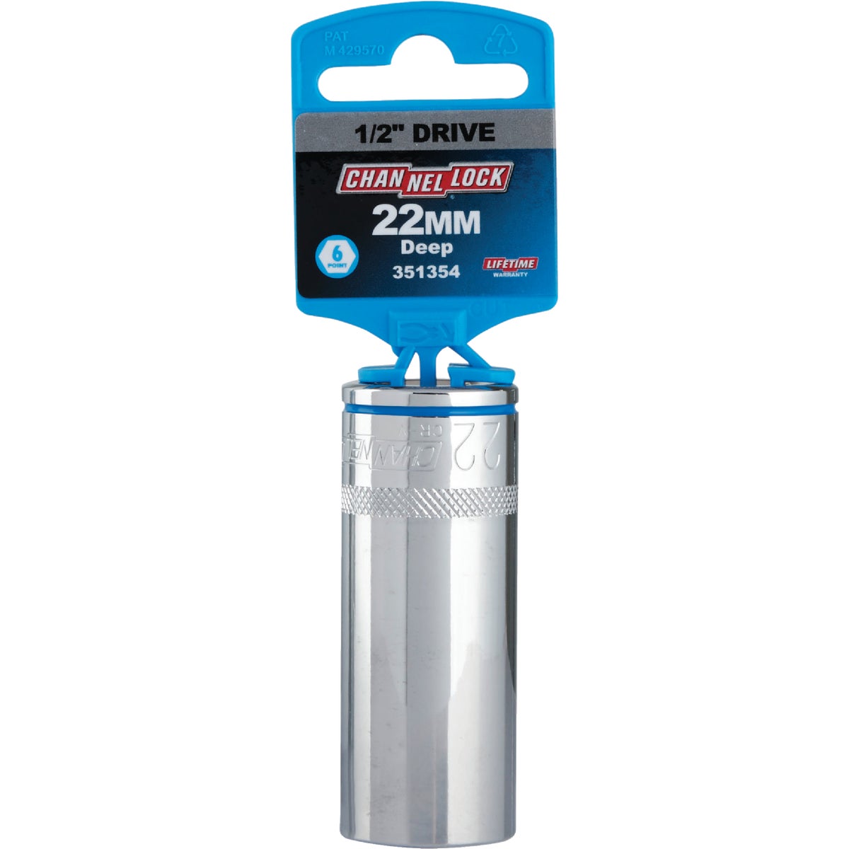 Channellock 1/2 In. Drive 22 mm 6-Point Deep Metric Socket Image 2