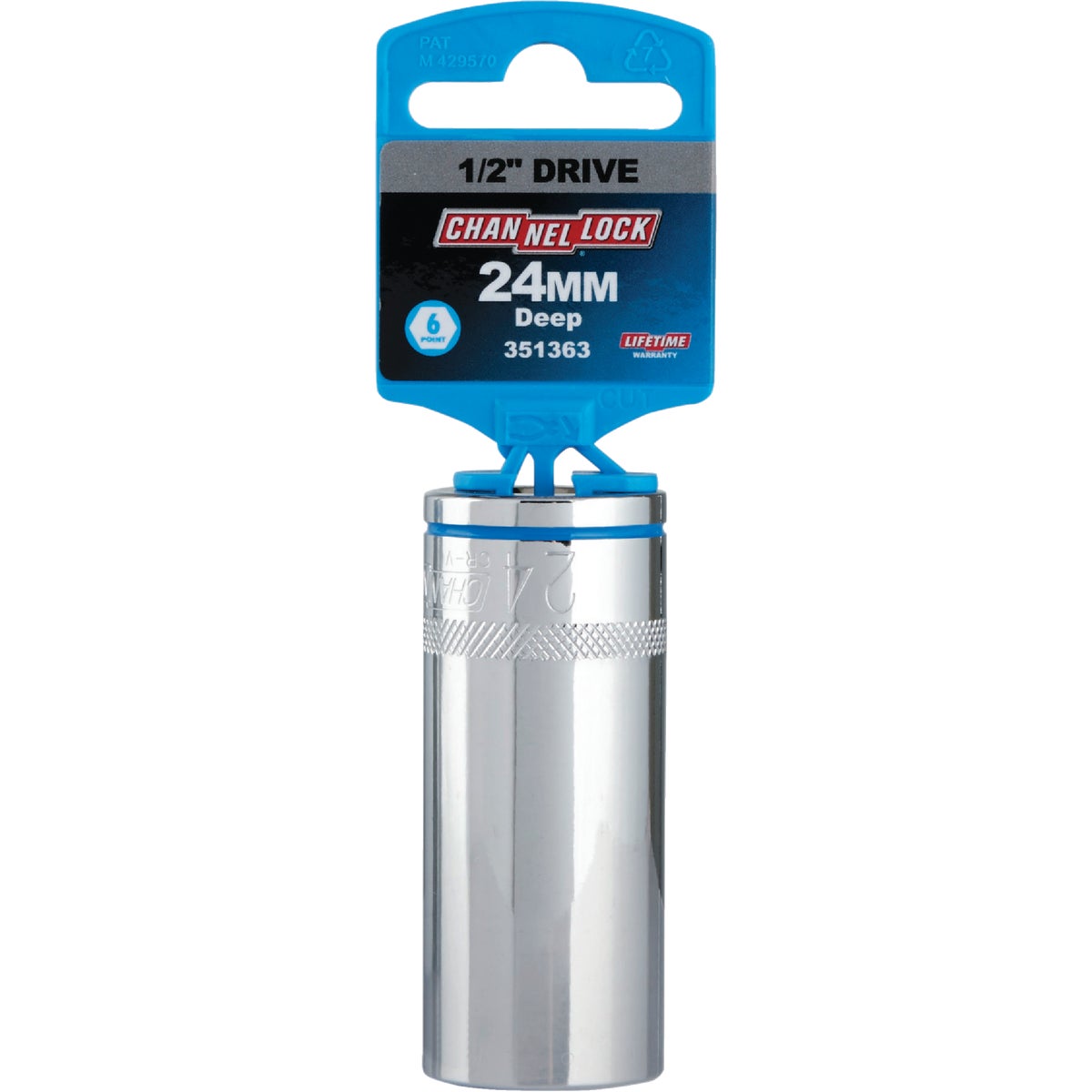 Channellock 1/2 In. Drive 24 mm 6-Point Deep Metric Socket Image 2