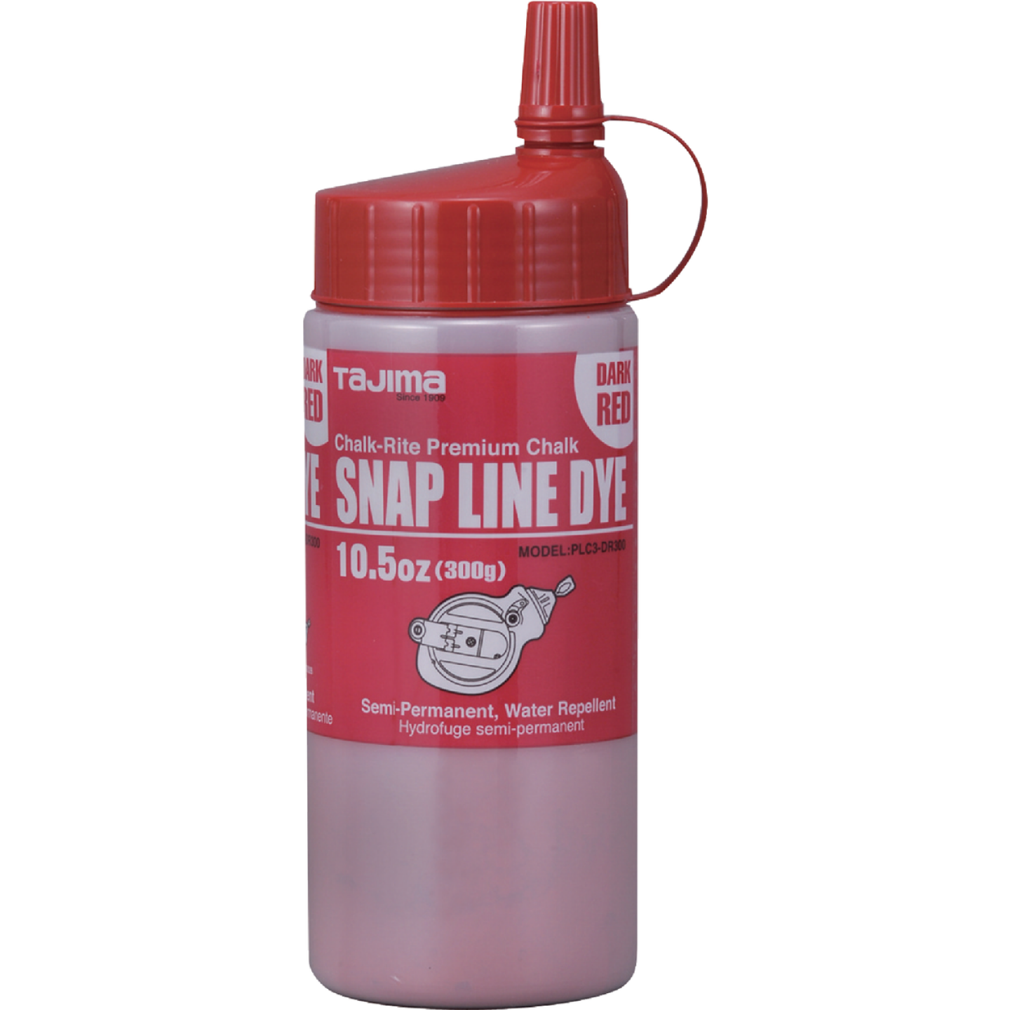 Tajima 10-1/2 Oz. Red Snap-Line Dye Chalk Line Chalk Image 1