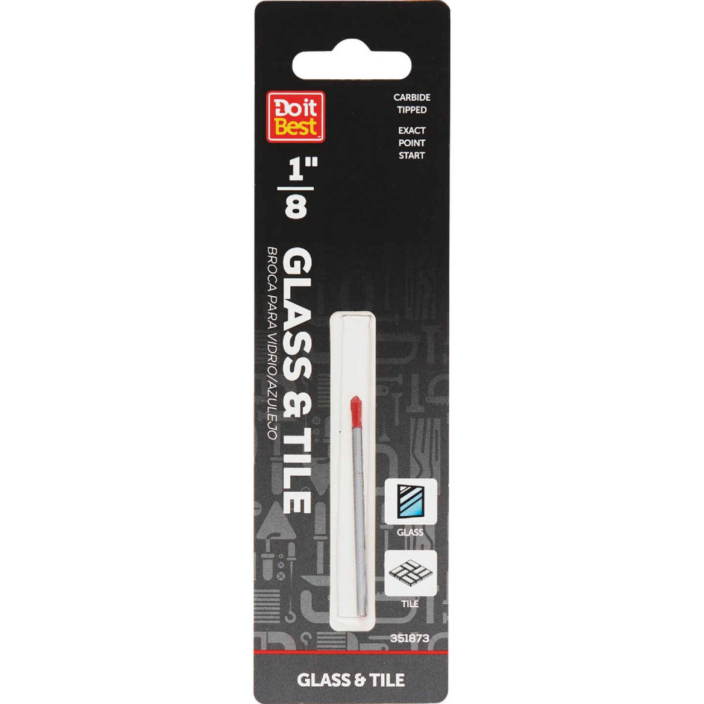 Do it Best 1/8 In. x 2-1/4 In. Carbide Glass & Tile Drill Bit Image 1