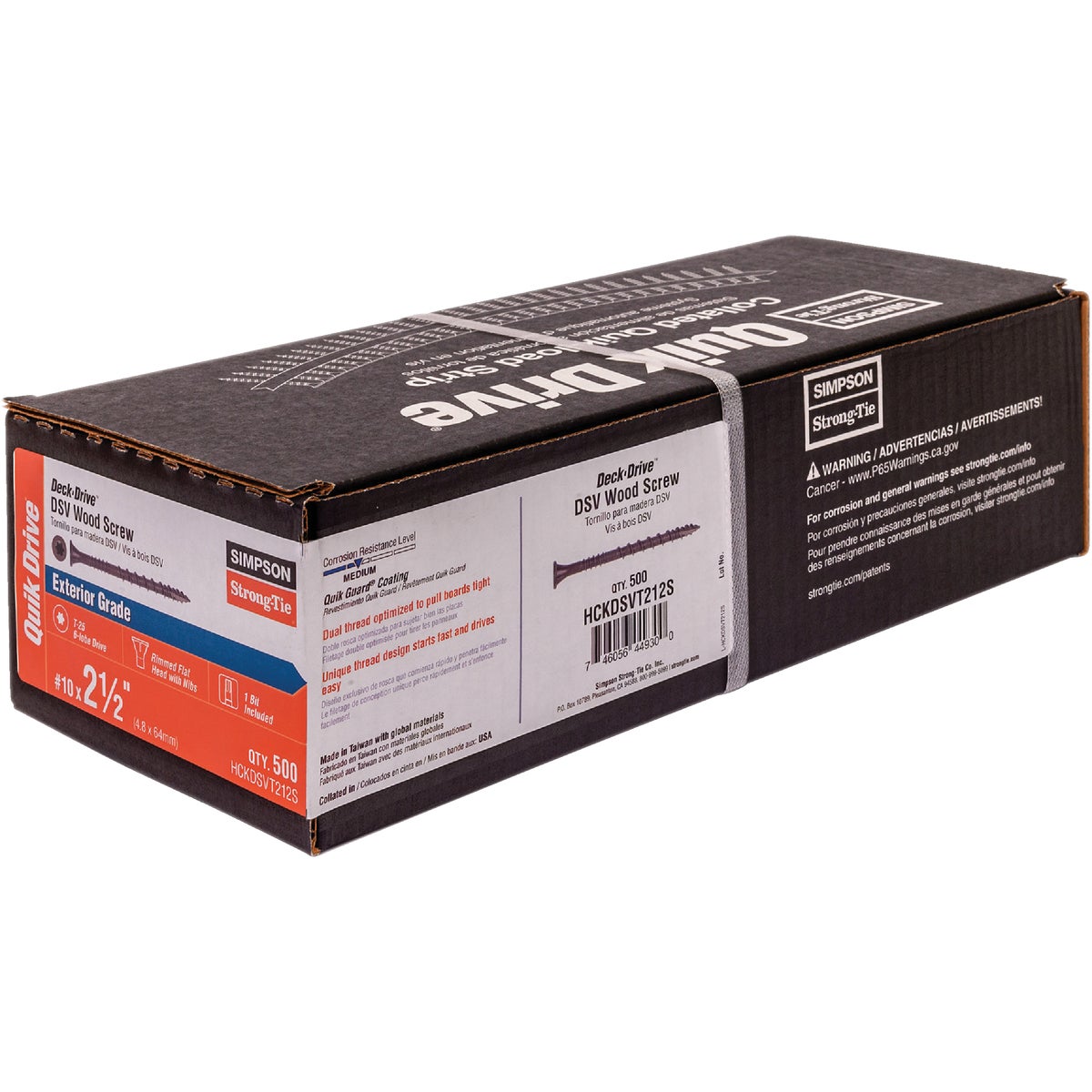 Deck-Drive DSV WOOD Screw (Collated)  #10 x 2-1/2 in. T25 6-Lobe, Tan (500-Qty) Image 3