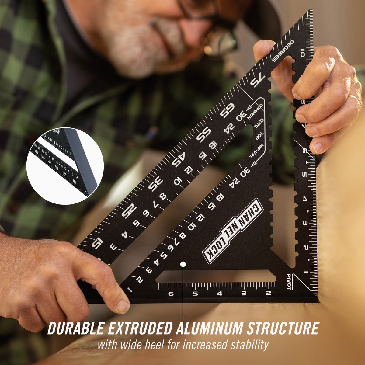 Channellock 12 In. Aluminum Rafter Square Image 4