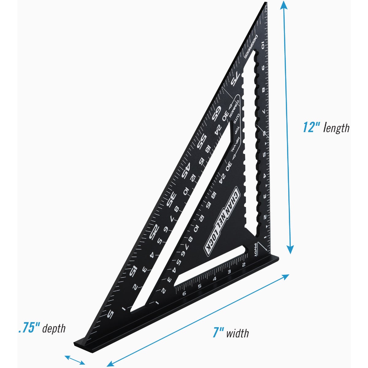 Channellock 12 In. Aluminum Rafter Square Image 2