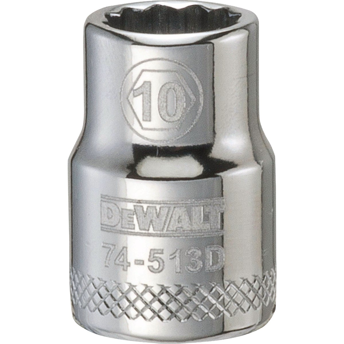 DEWALT 3/8 In. Drive 10 mm 12-Point Shallow Metric Socket Image 1