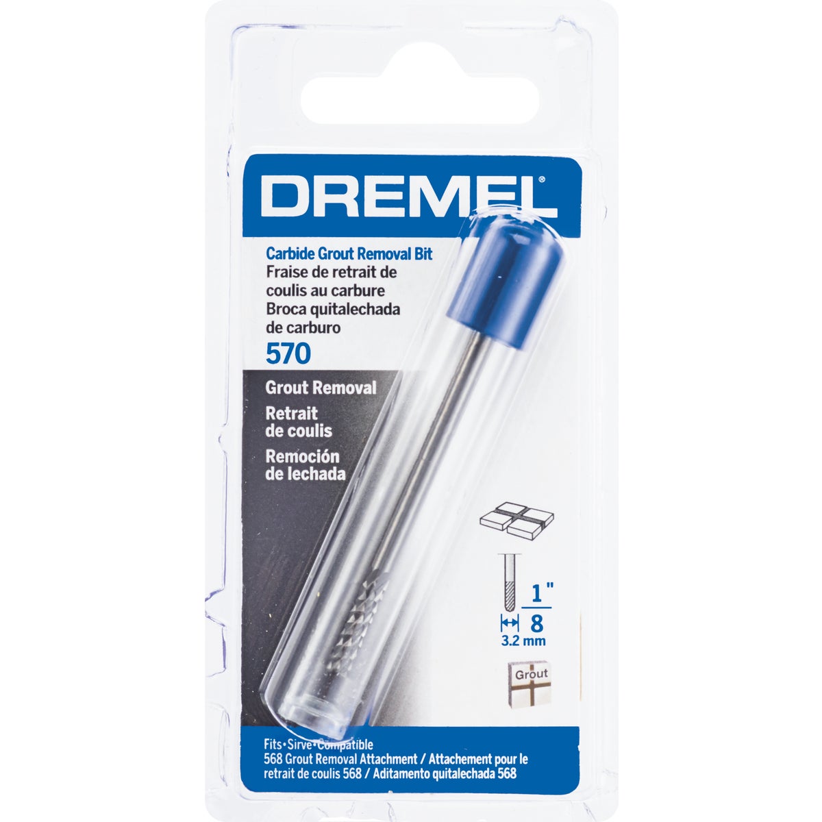 Dremel 1/8 In. Carbide Grout Removal Bit Image 3