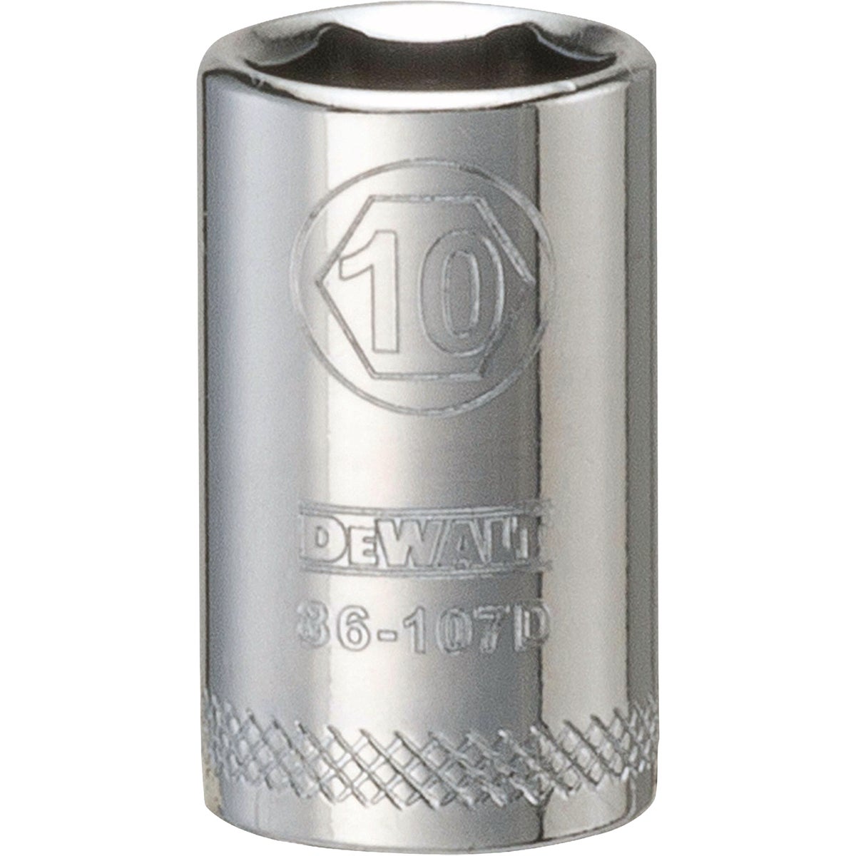 DEWALT 1/4 In. Drive 10 mm 6-Point Shallow Metric Socket Image 1
