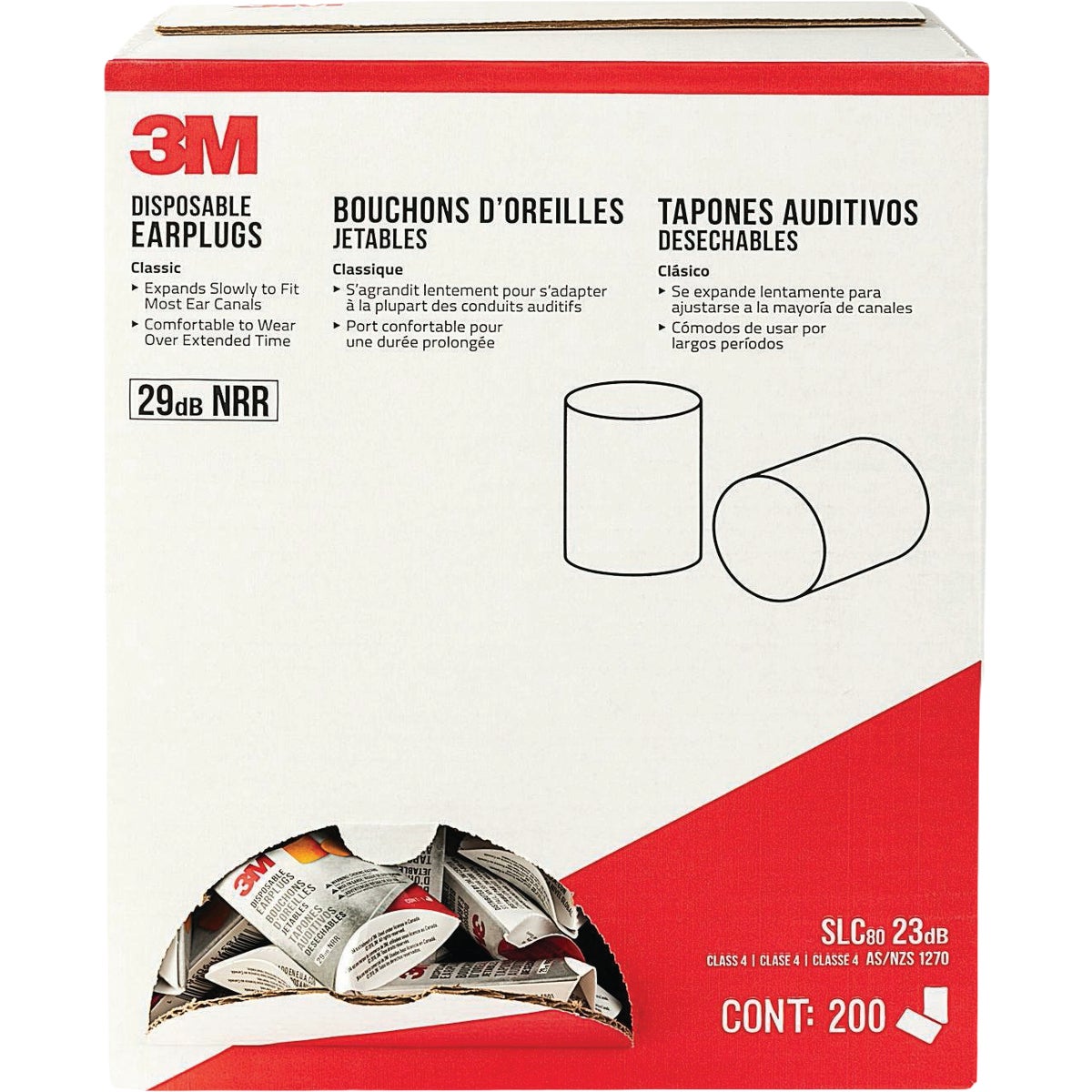 3M Disposable Classic Earplugs Image 3