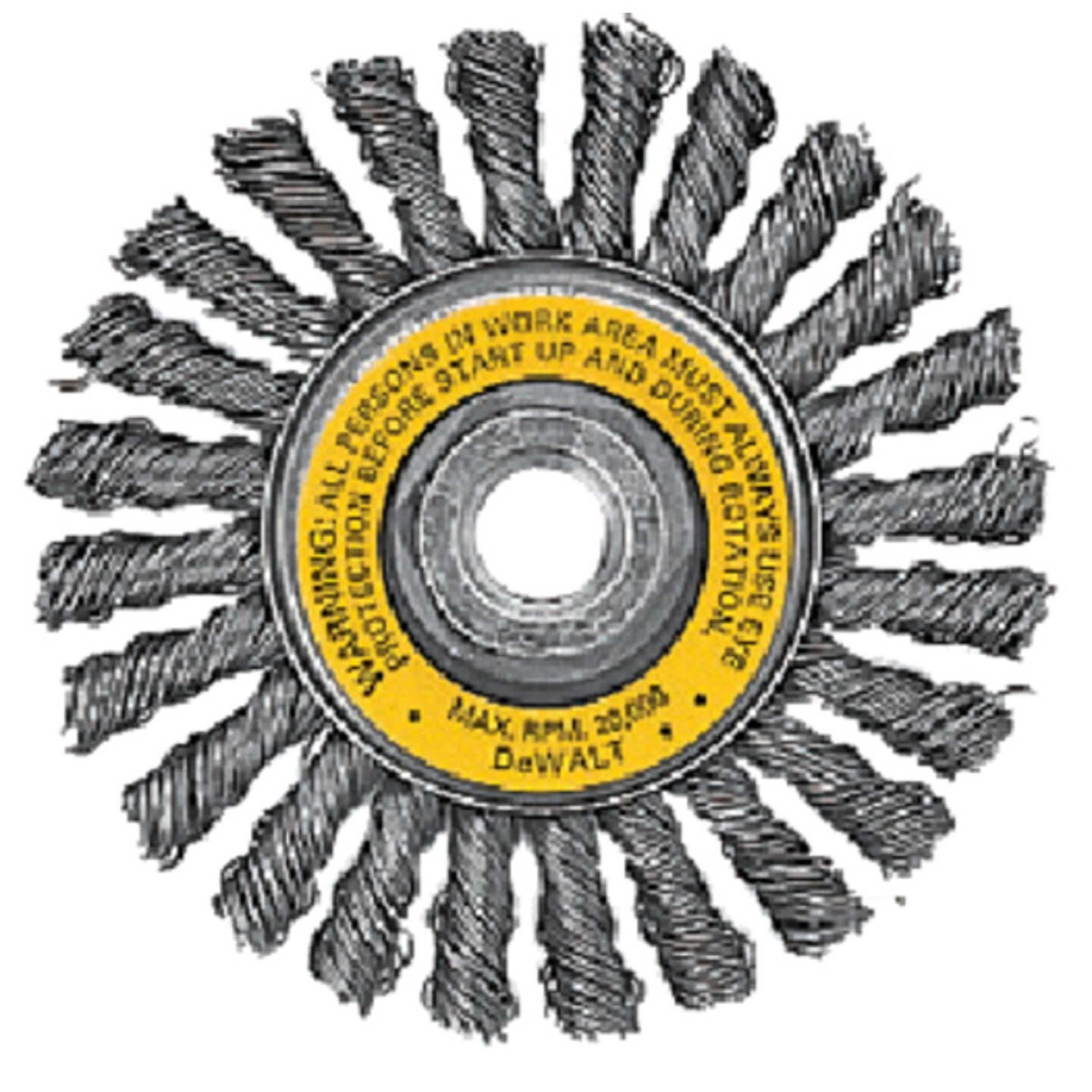 DEWALT 4 In. Cable Twist 0.020 In. Angle Grinder Wire Wheel Image 1