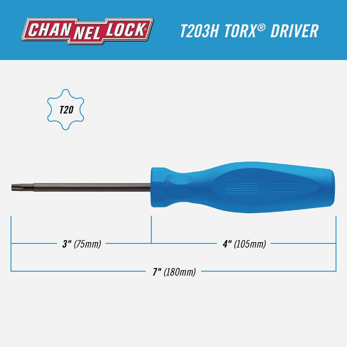Channellock T20 x 3 In. Professional Torx Screwdriver Image 2