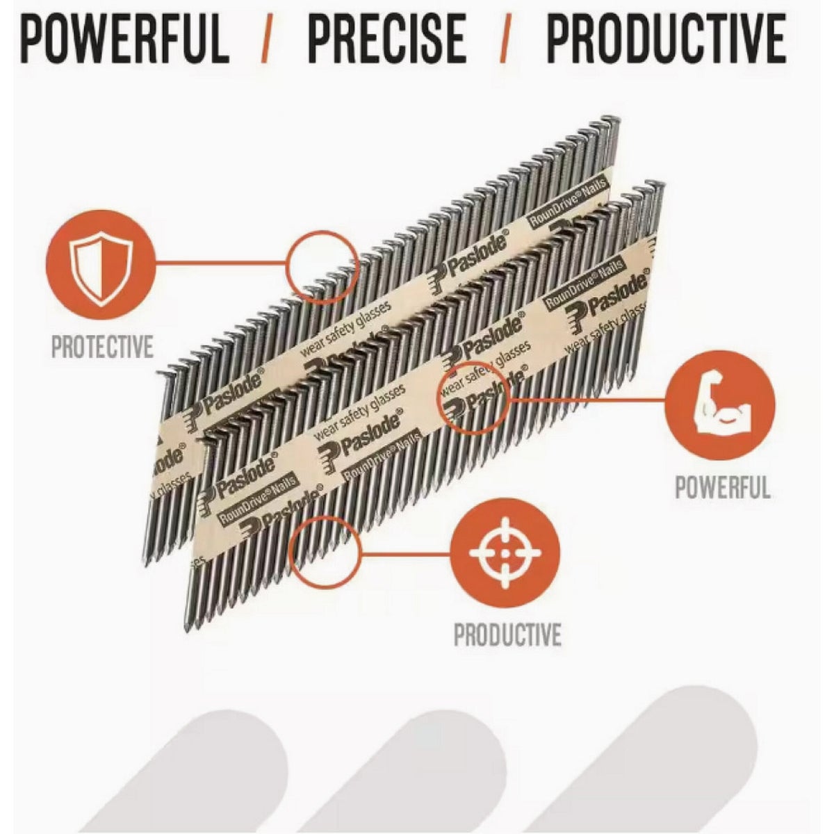 Paslode 3-1/2 In. x 0.135 In. 30 Deg. Paper Tape Roundrive Collated Framing Nails (2500-Count) Image 4