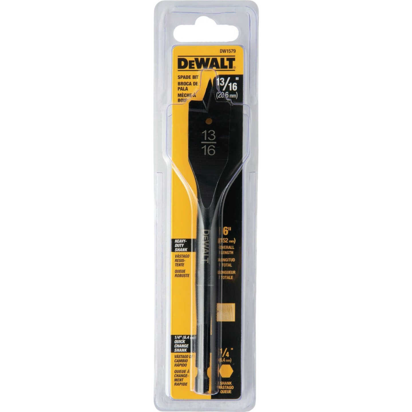 DEWALT 13/16 In. x 6 In. Wood Boring Bit Image 1
