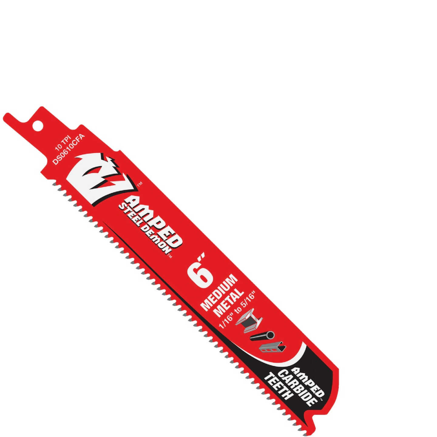 Diablo Steel Demon 6 In. Medium (1/16 in. - 5/16 in.) Metal Reciprocating Saw Blade Image 1