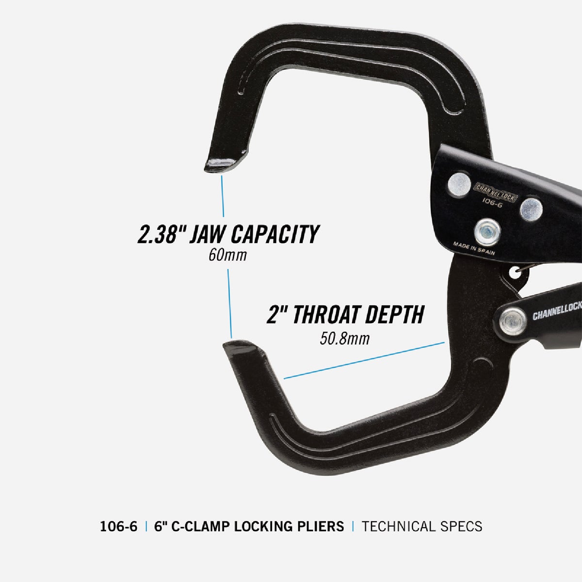 Channellock 6 In. C-Clamp Locking Pliers Image 2
