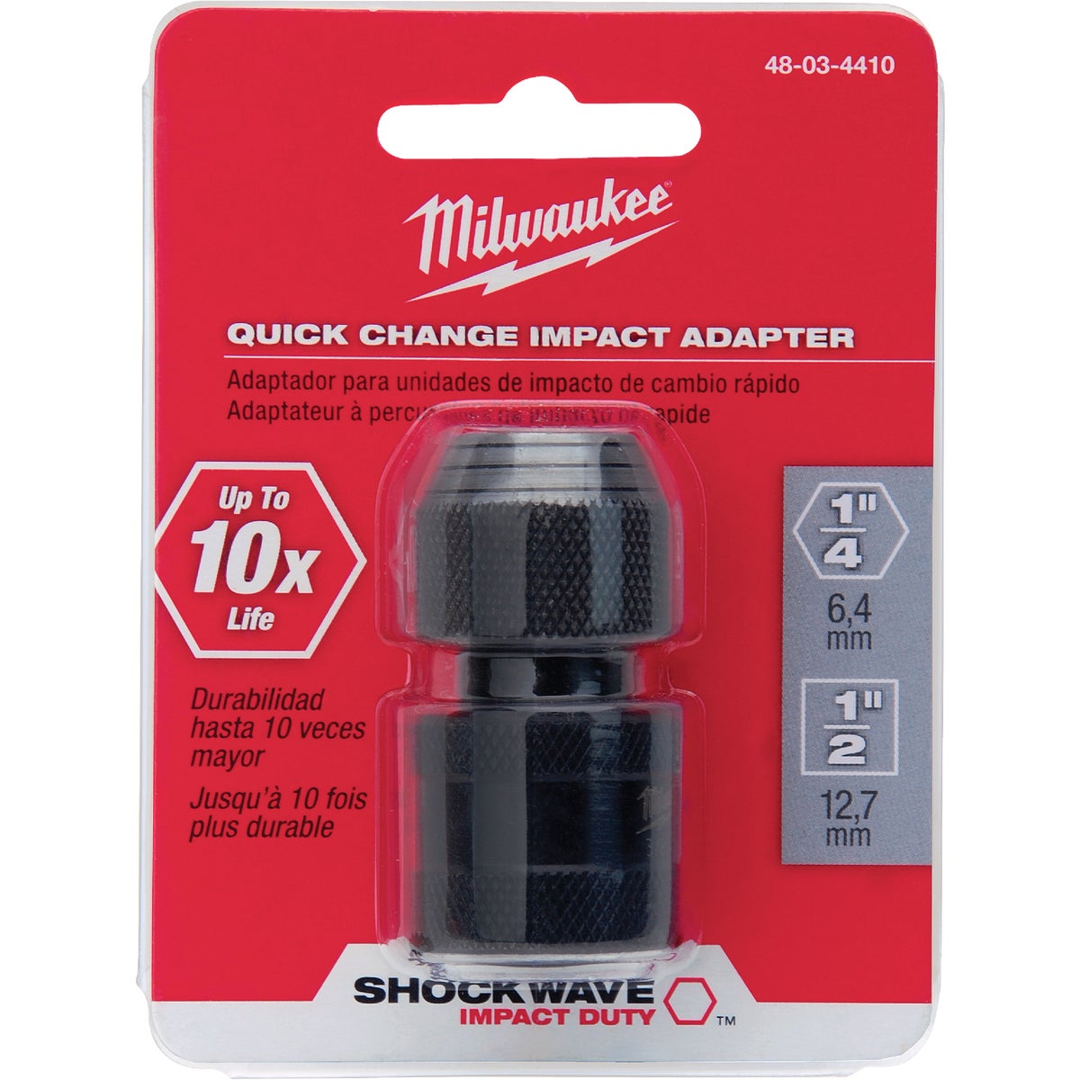 Milwaukee SHOCKWAVE 1/2 In. Square to 1/4 In. Socket Adapter Image 2