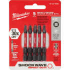 Milwaukee SHOCKWAVE #2 Square Recess 2 In. Power Impact Screwdriver Bit Image 1