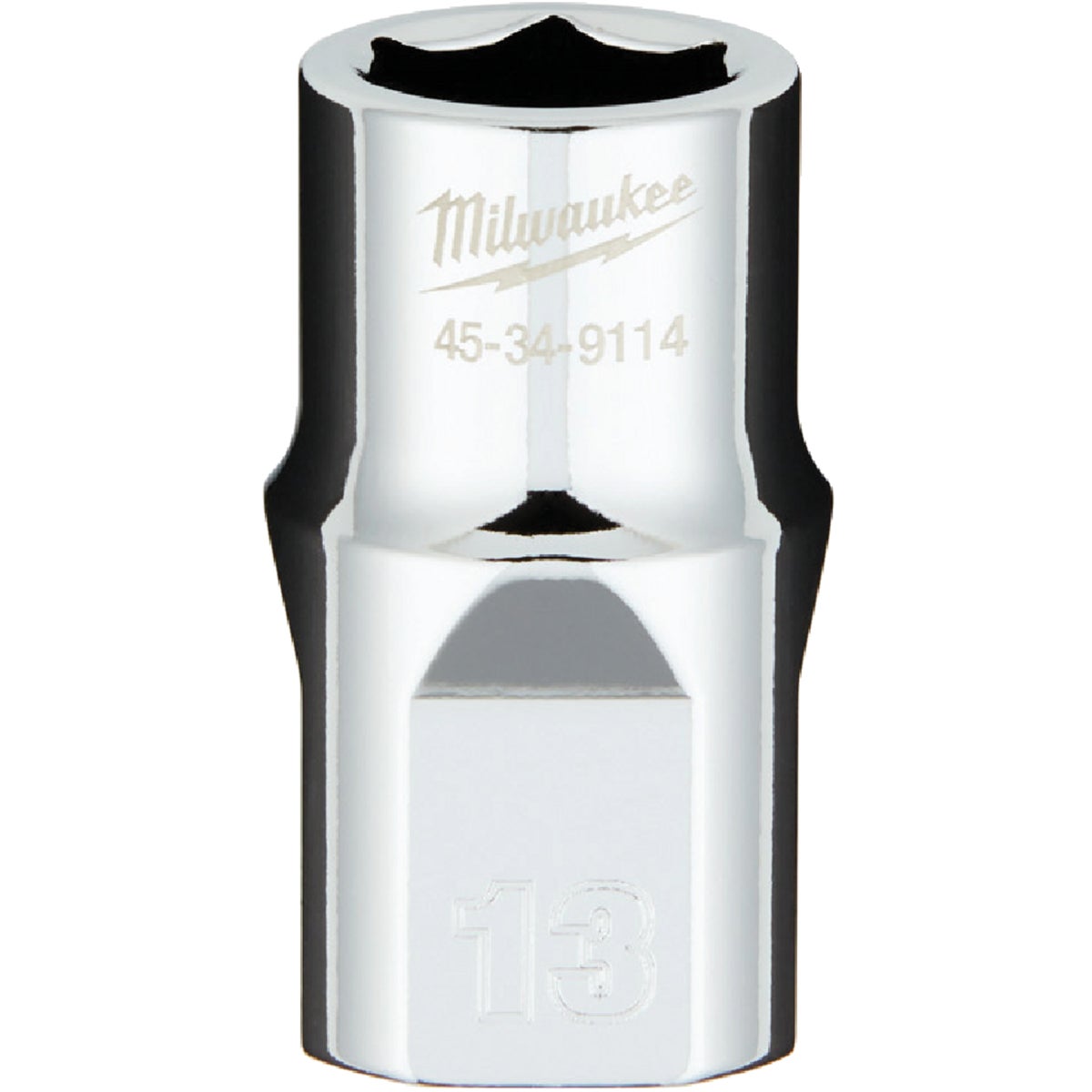 Milwaukee 1/2 In. Drive 13 mm 6-Point Shallow Metric Socket with FOUR FLAT Sides