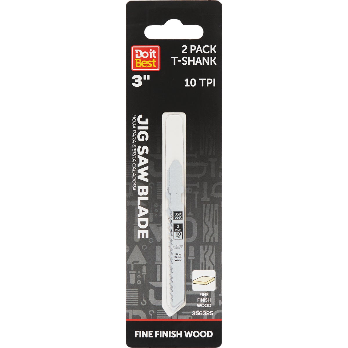 Do it Best 3 In. x 10 TPI T-Shank Jig Saw Blade for Fine Finish Wood (2-Pack)