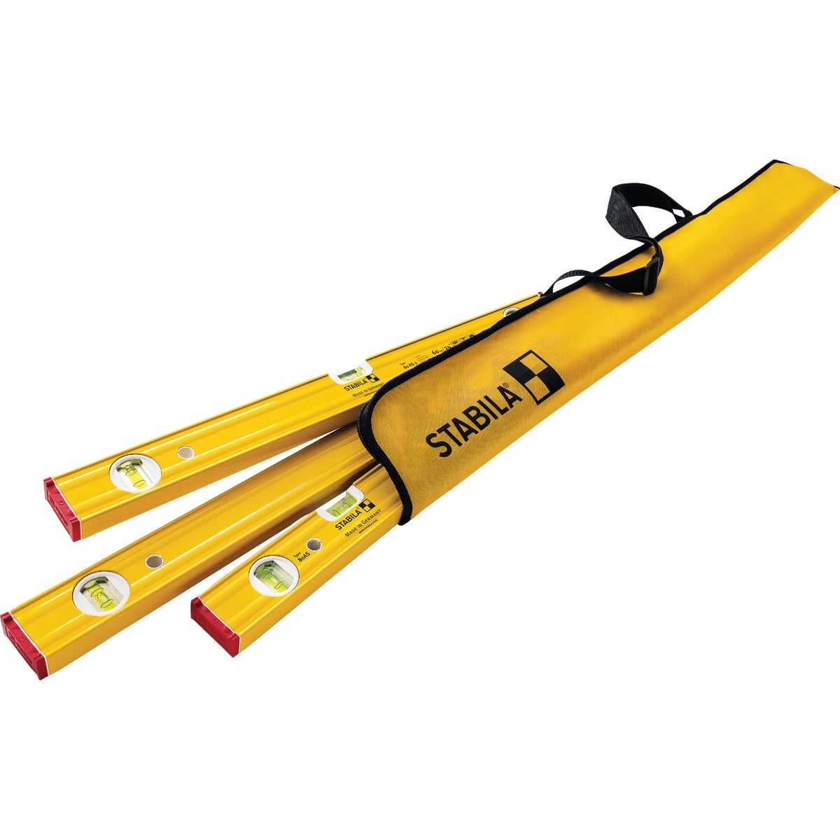 Stabila Pro Aluminum Three Level Set (48 In., 24 In., 12 In.) with Case