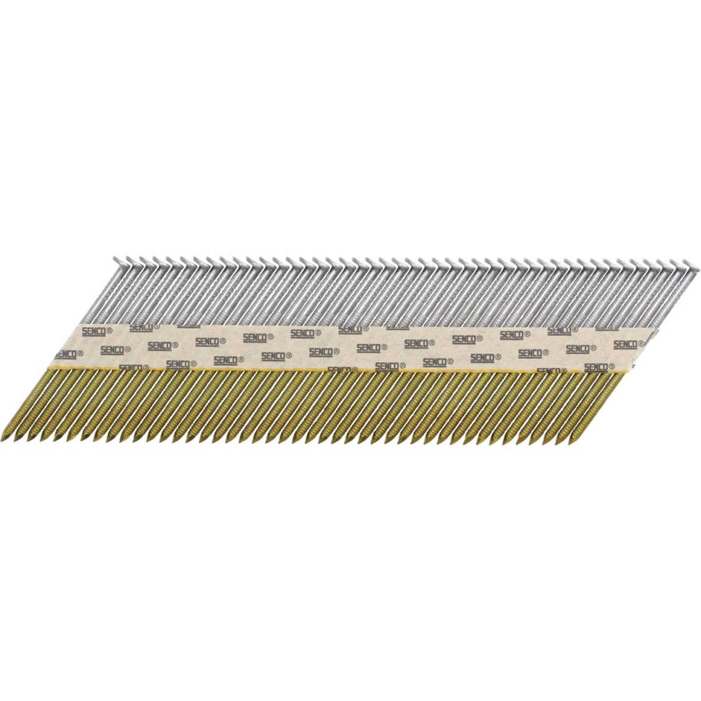 Senco ProHead 30 Degree Paper Tape Bright Ring Shank Clipped Head Framing Stick Nail, 2-3/8 In. x .113 In. (2500 Ct.) Image 1