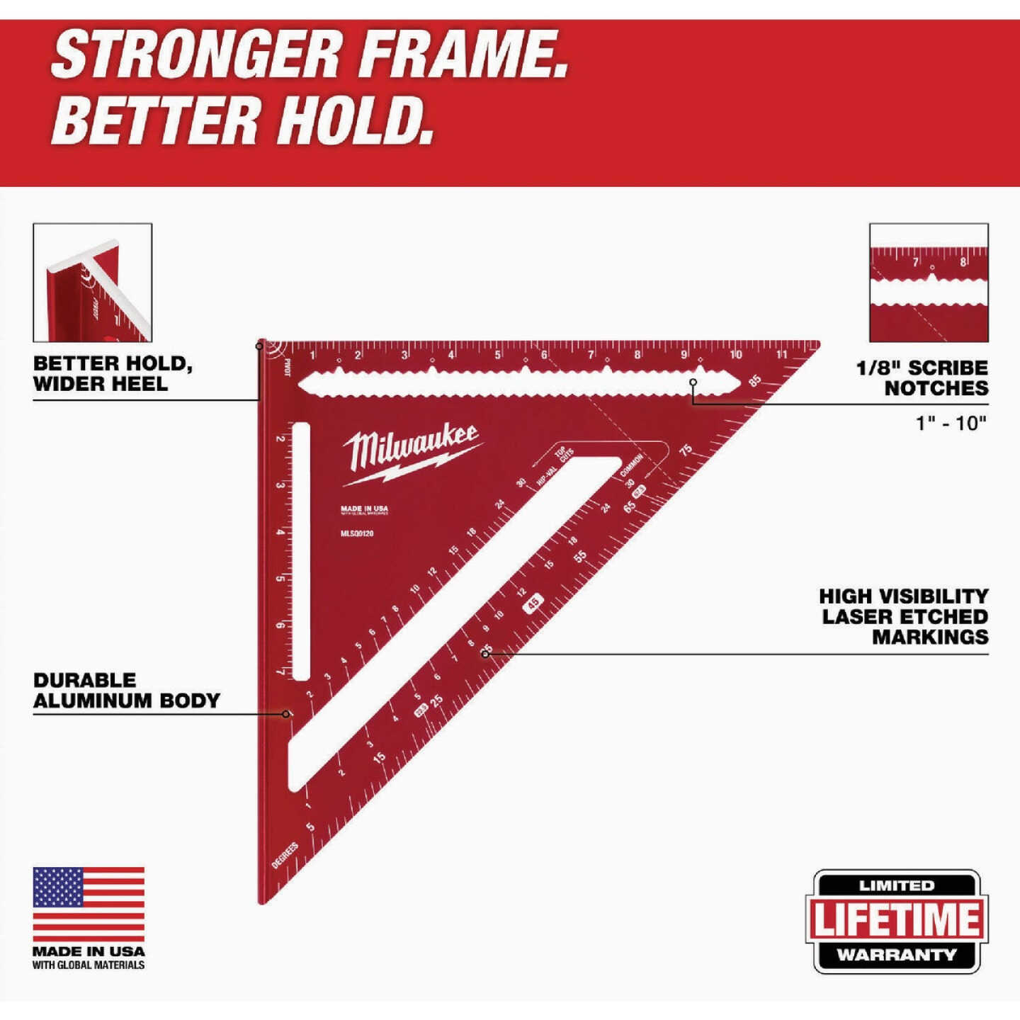 Milwaukee 12 In. Rafter Square Image 2