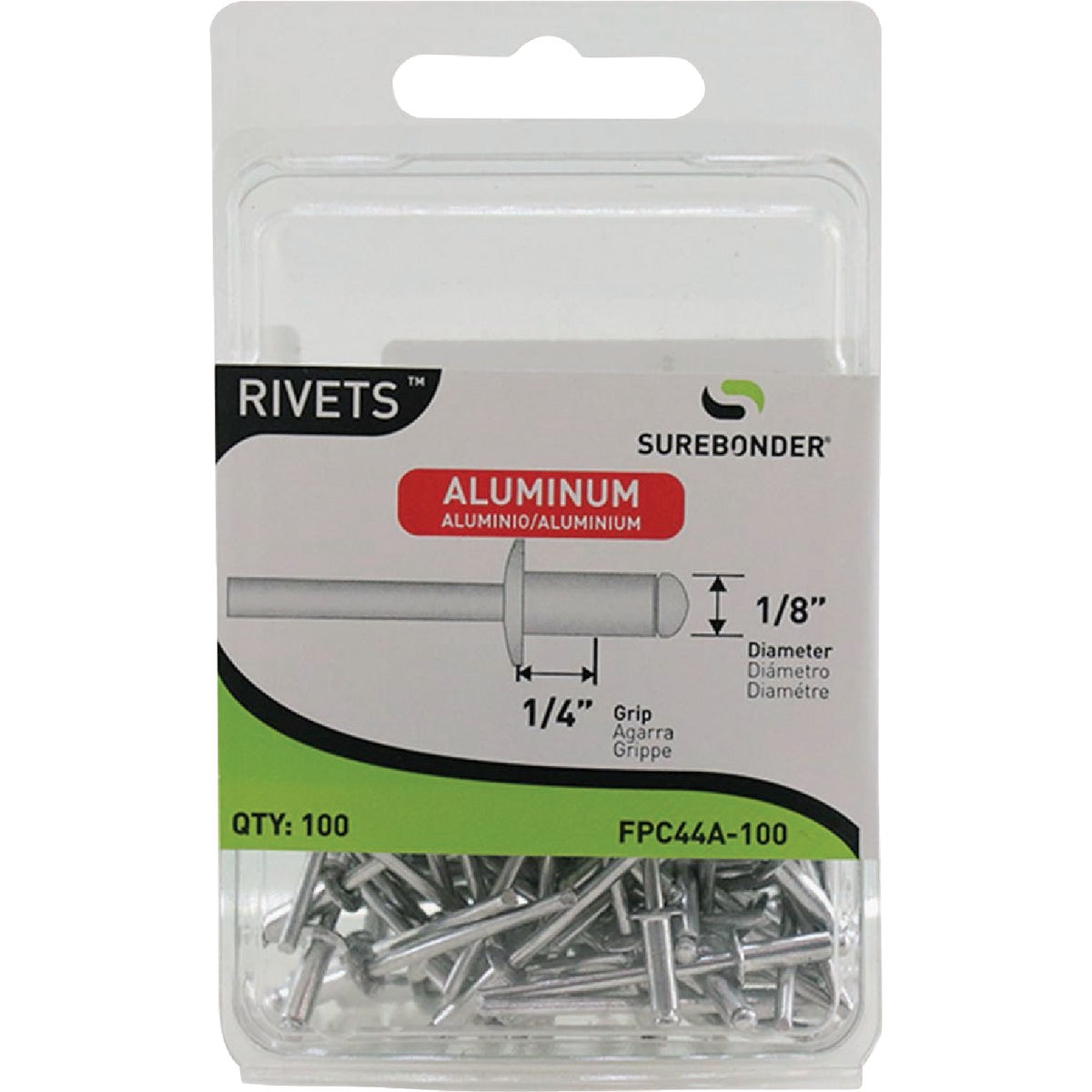 Surebonder 1/8 In. x 1/4 In. Aluminum Rivet (100-Pack) Image 1