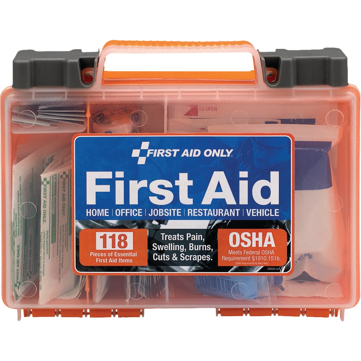 First Aid Only Clear Front Cover First Aid Kit (118-Piece) Image 1