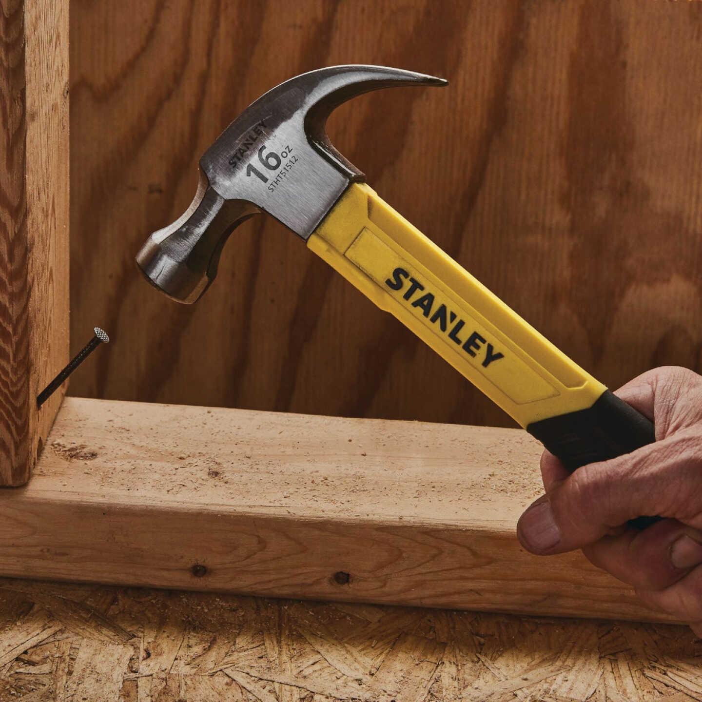 Stanley 16 Oz. Smooth-Face Curved Claw Hammer with Fiberglass Handle Image 2