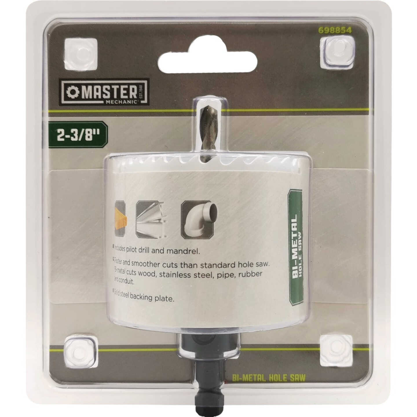 Master Mechanic 2-3/8 In. Bi-Metal Hole Saw Image 1