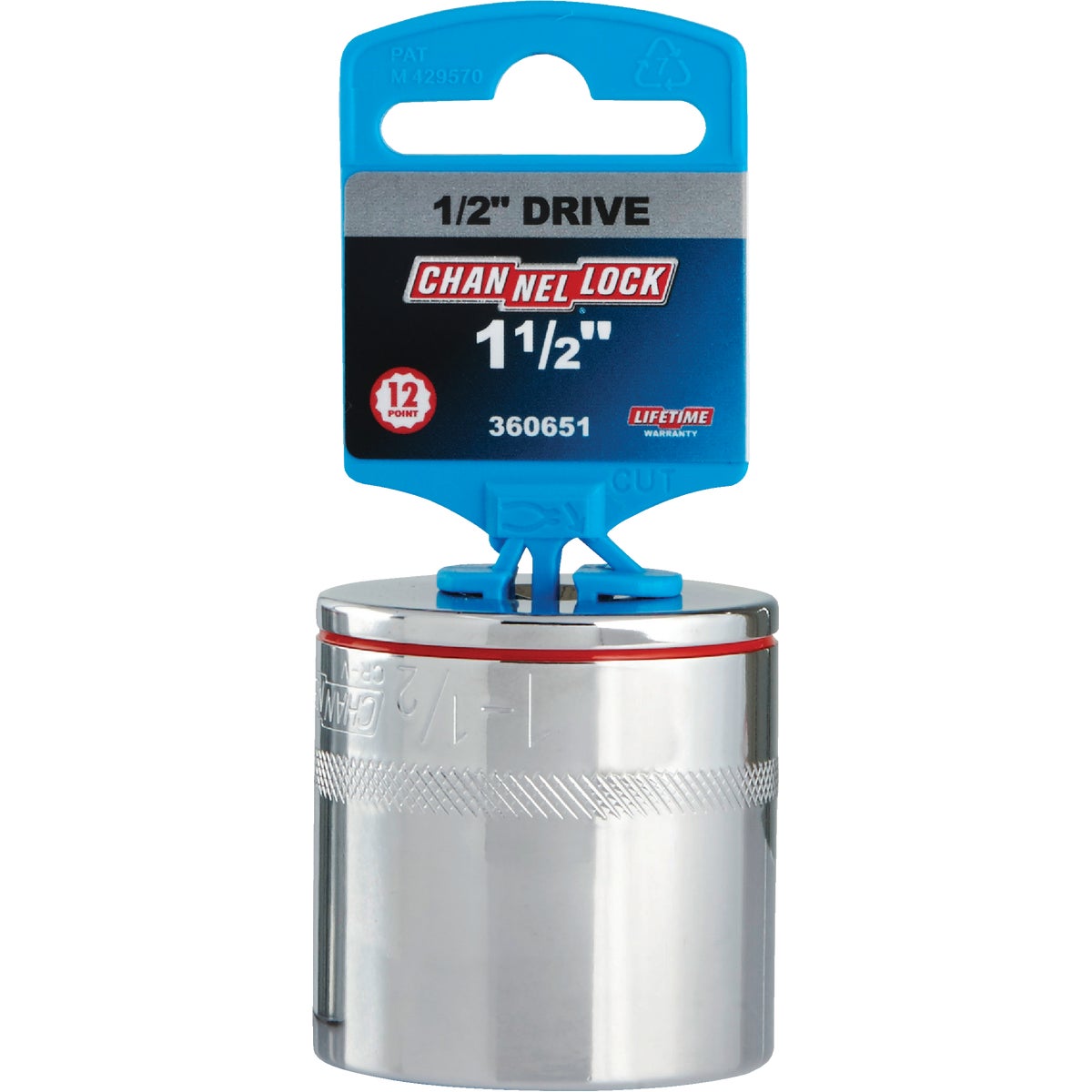 Channellock 1/2 In. Drive 1-1/2 In. 12-Point Shallow Standard Socket Image 2