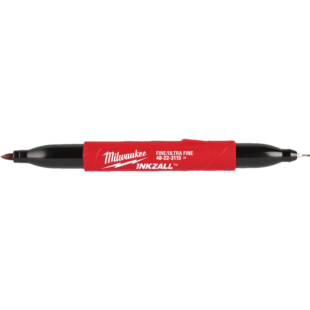 Milwaukee INKZALL Double-Sided Ultra Fine & Fine Point Black Jobsite Marker Image 3