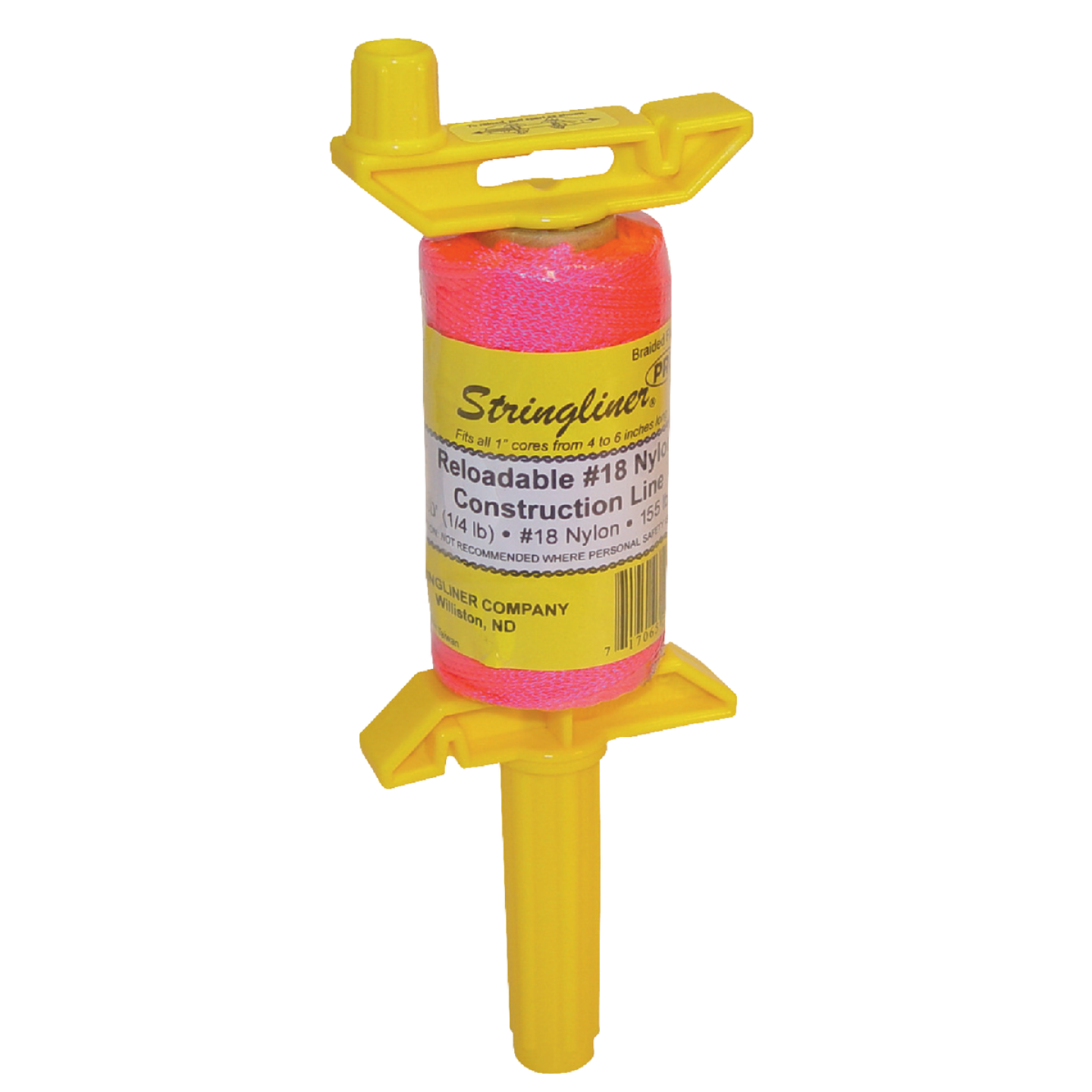 Stringliner PRO 250 Ft. Fluorescent Pink Braided Nylon Mason Line Reel Image 1