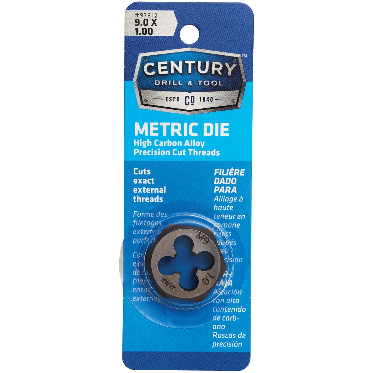 Century Drill & Tool 9.0x1.00 NPT 1 In. Across Flats Hexagon Pipe Die Image 1
