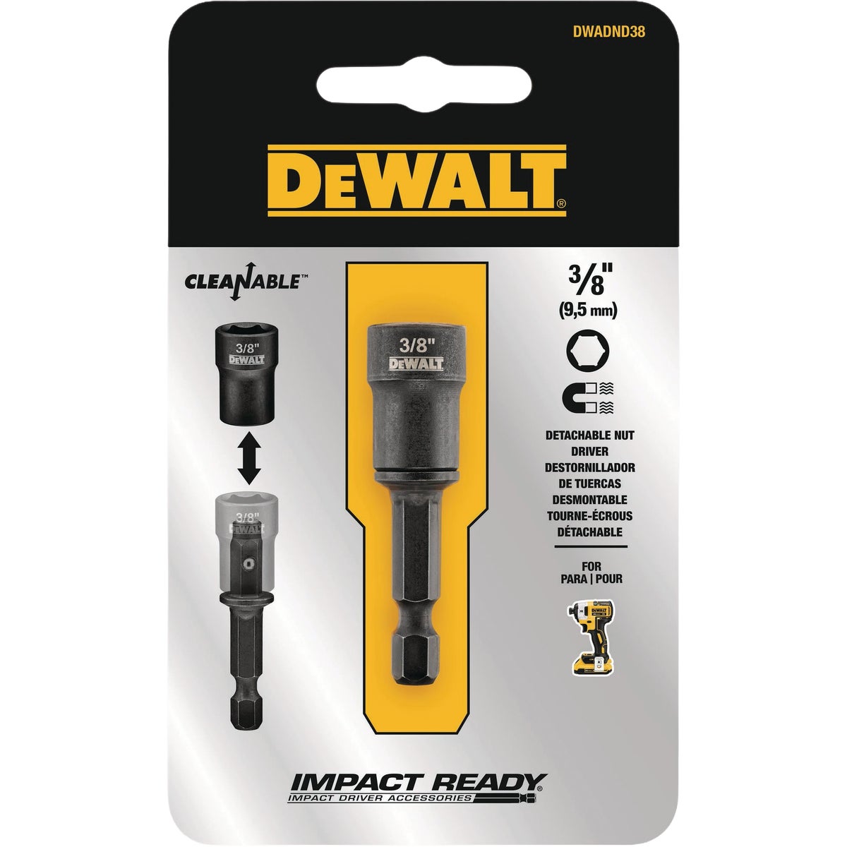 DEWALT Flextorq 8 mm & 10 mm x 2 In. Black Oxide Double-Ended Nut Driver Image 2