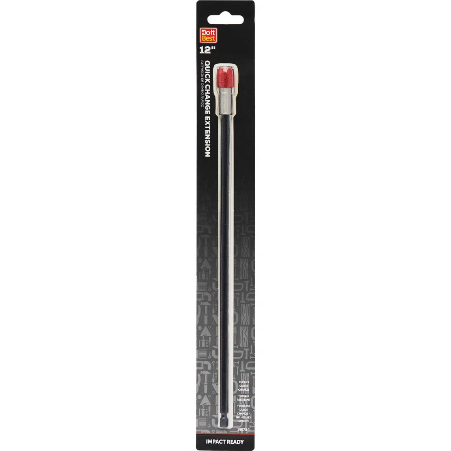 Do it Best 12 In. Impact Duty Quick Change Bit Extension Image 1