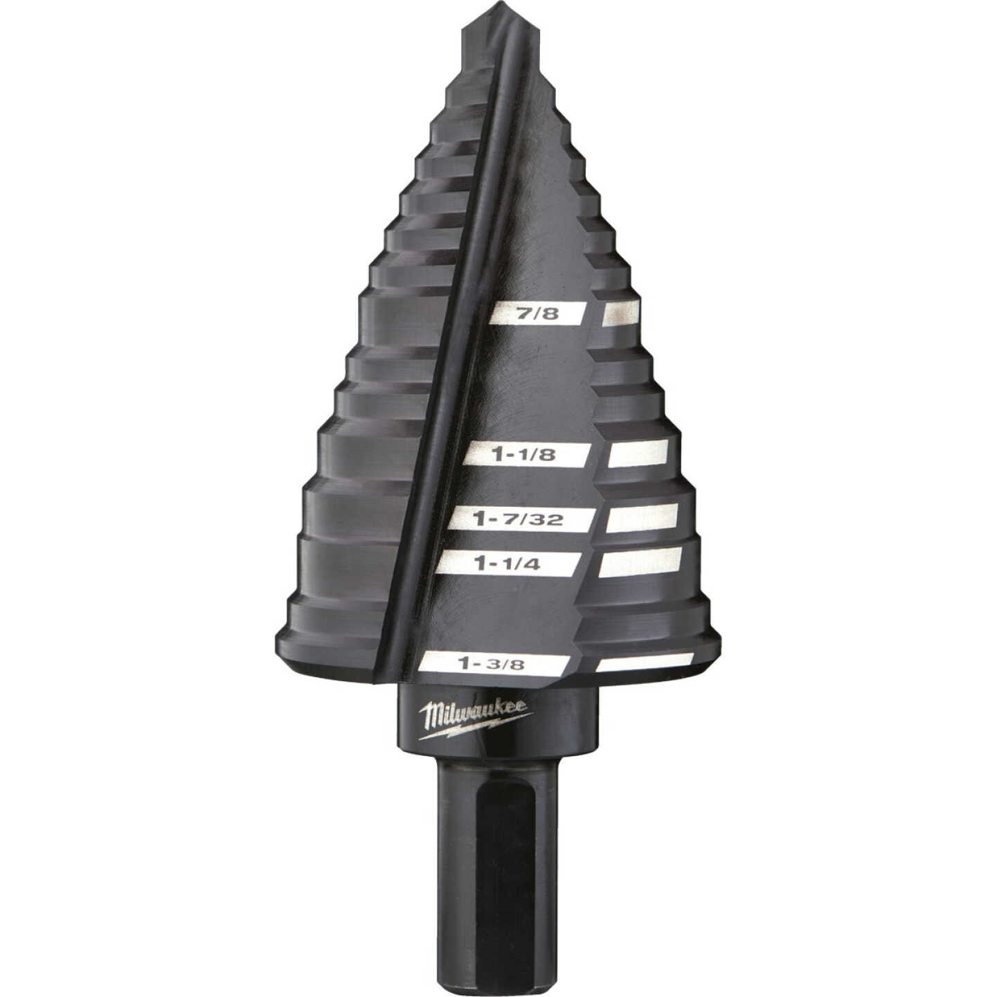 Milwaukee 7/8 In. - 1-3/8 In. #12 Step Drill Bit, 5 Steps Image 1