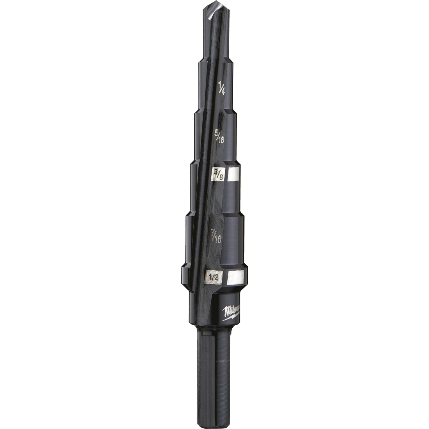 Milwaukee 3/16 In. - 1/2 In. by 1/16 In. #2 Step Drill Bit, 6 Steps Image 1