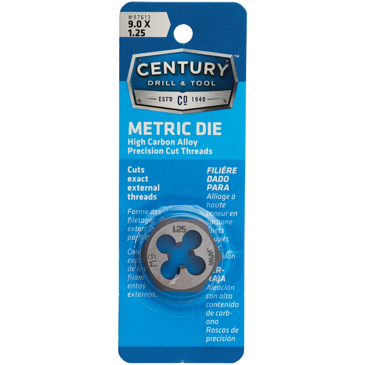 Century Drill & Tool 9.0x1.25 NPT 1 In. Across Flats Hexagon Pipe Die Image 1