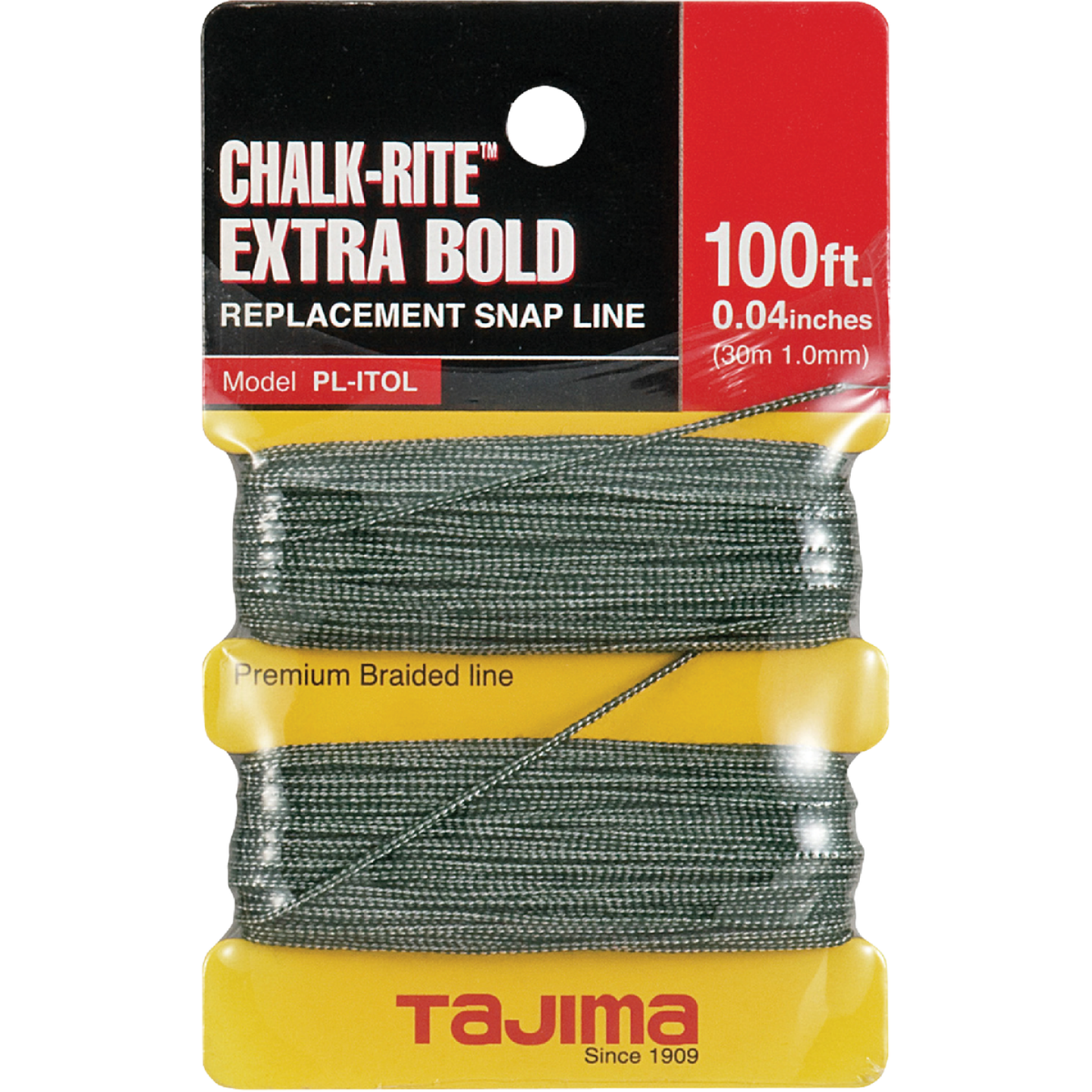 Tajima Chalk-Rite 100 Ft. Braided Nylon Extra Bold Chalk Line Image 1