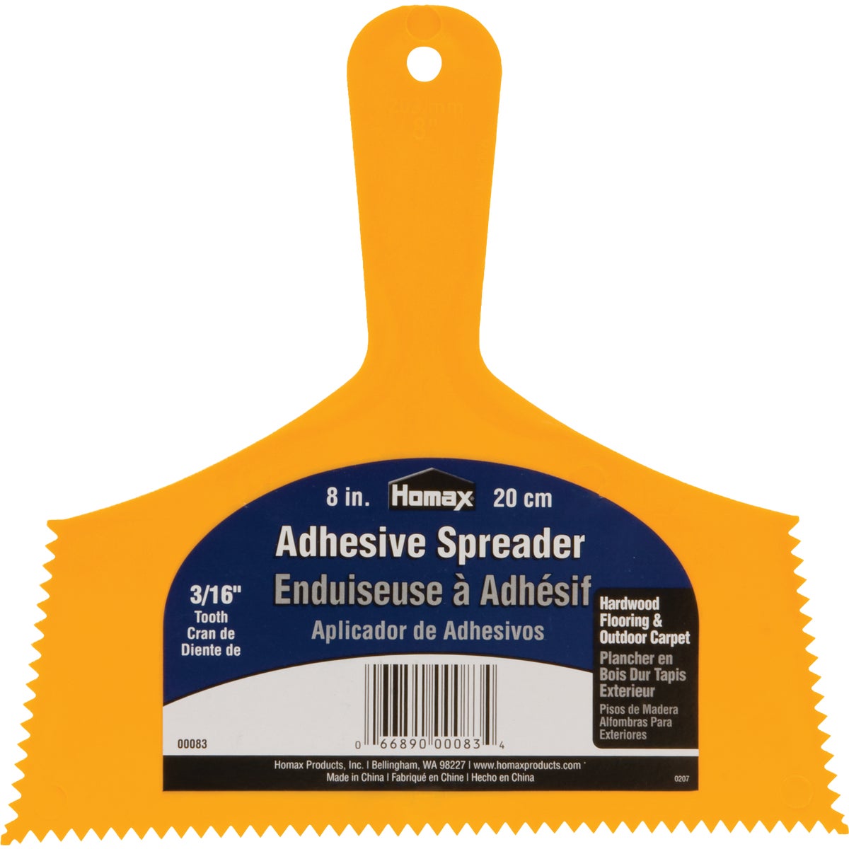 Homax 8 In. 3/16 In. V-Notch Adhesive Spreader Image 1