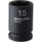 Channellock 3/8 In. Drive 15 mm 6-Point Shallow Metric Impact Socket Image 1