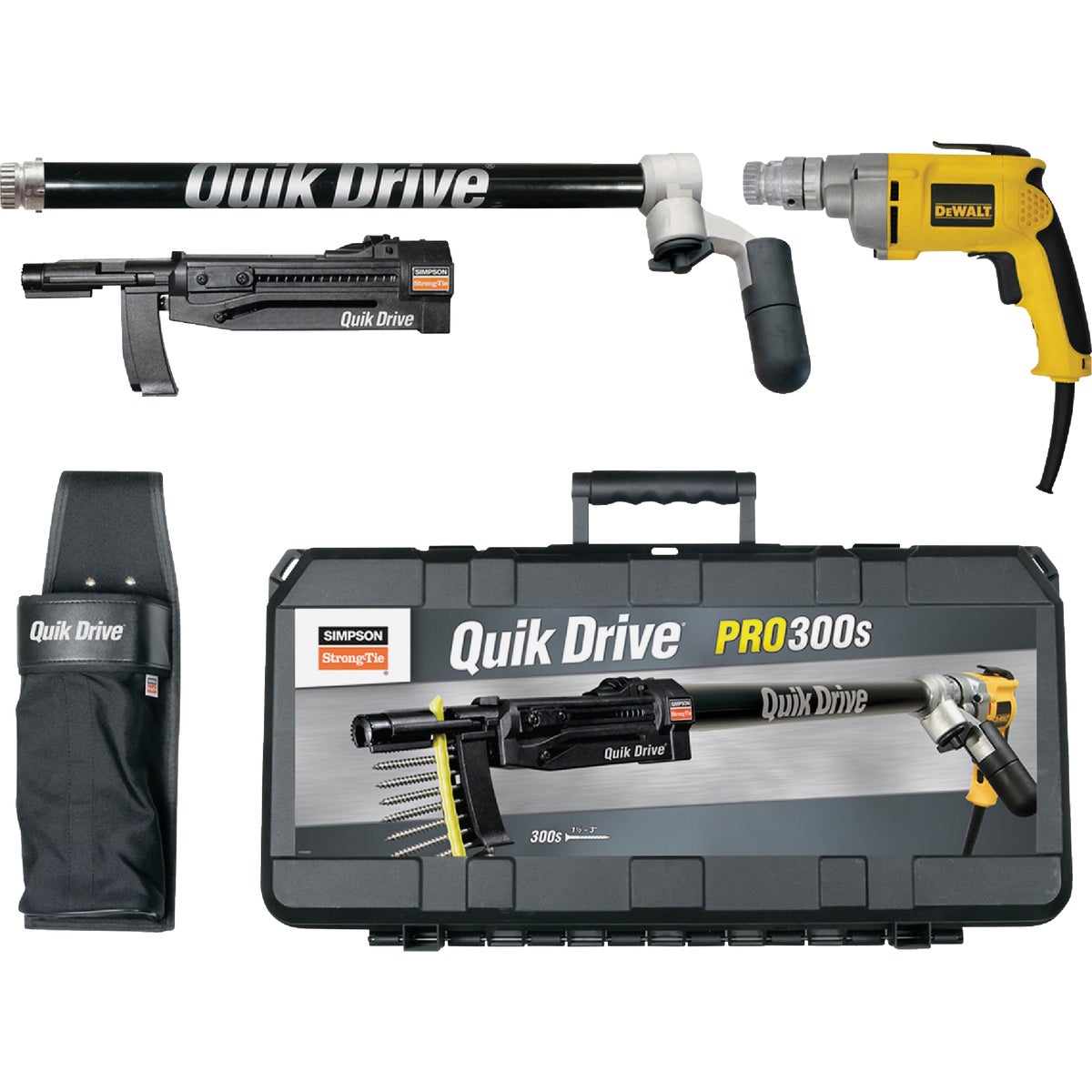 Quik Drive PRO300SG2 Decking System with DeWalt 2500 RPM Screwdriver Motor