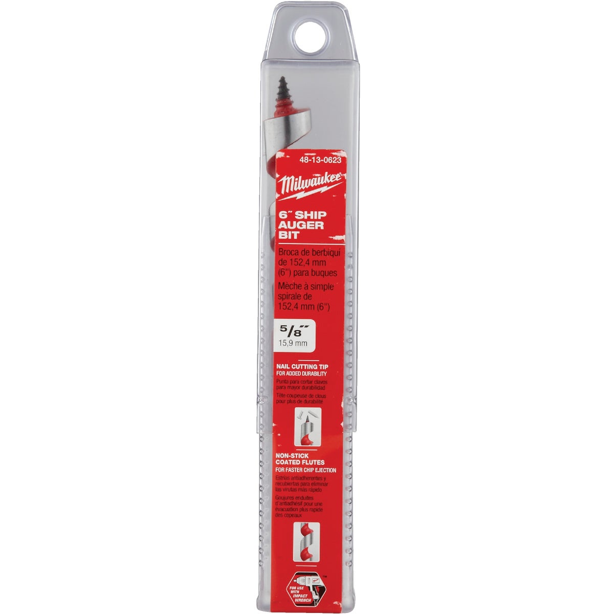 Milwaukee 5/8 In. x 6 In. Ship Auger Bit Image 3