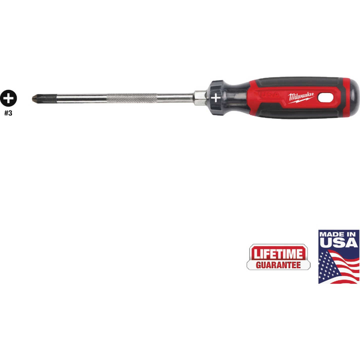 Milwaukee #3 x 6 In. Phillips Screwdriver with Cushion Grip Image 1