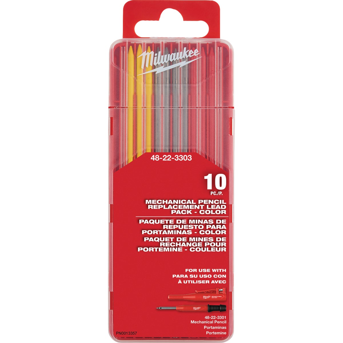 Milwaukee Mechanical Carpenter Pencil Replacement Color Lead (10-Piece)