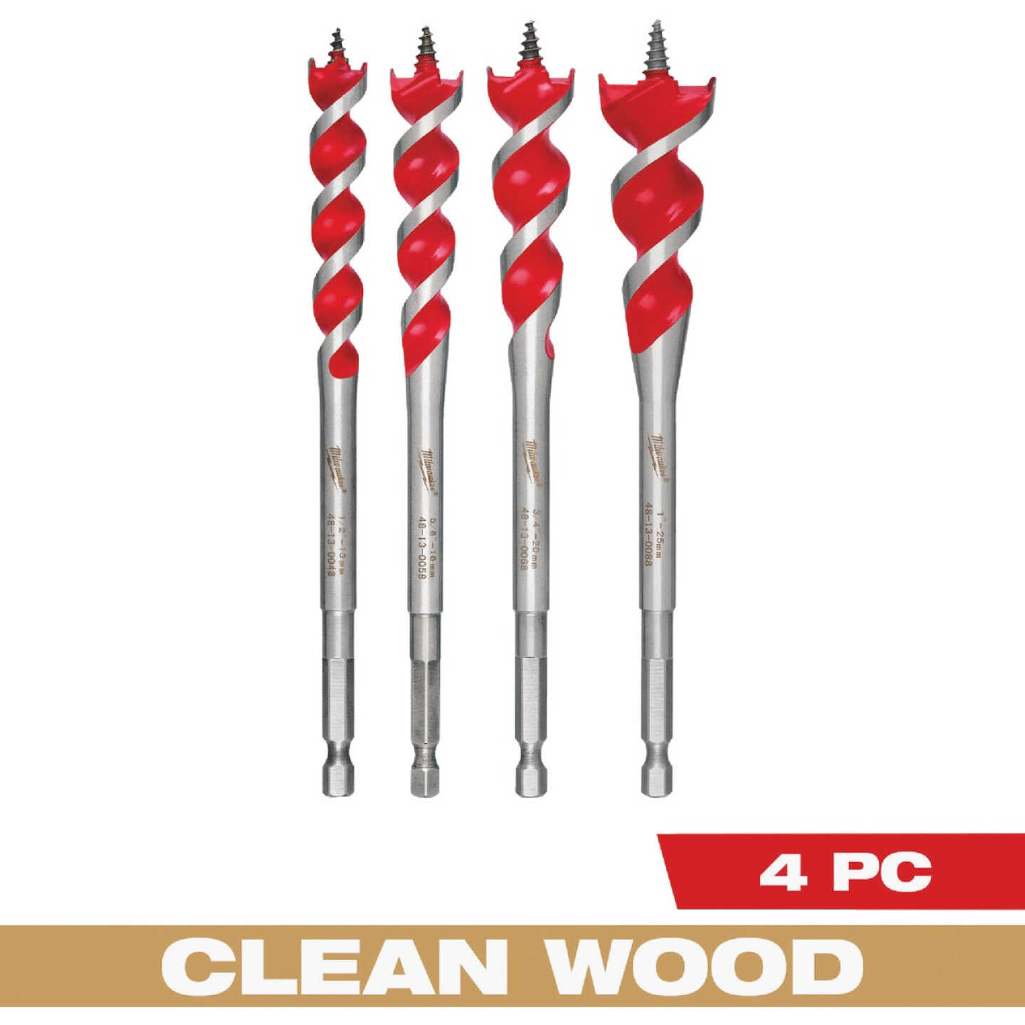 Milwaukee SPEED FEED 4-Piece Auger Bit Set Image 1