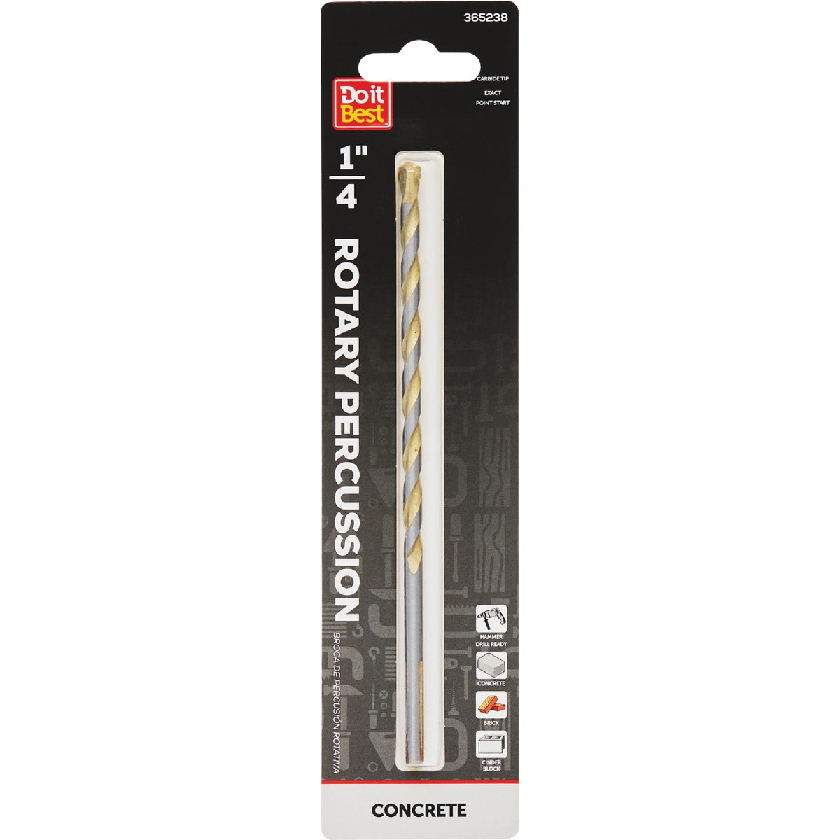 Do it Best 1/4 In. x 6 In. Rotary Percussion Masonry Drill Bit Image 1
