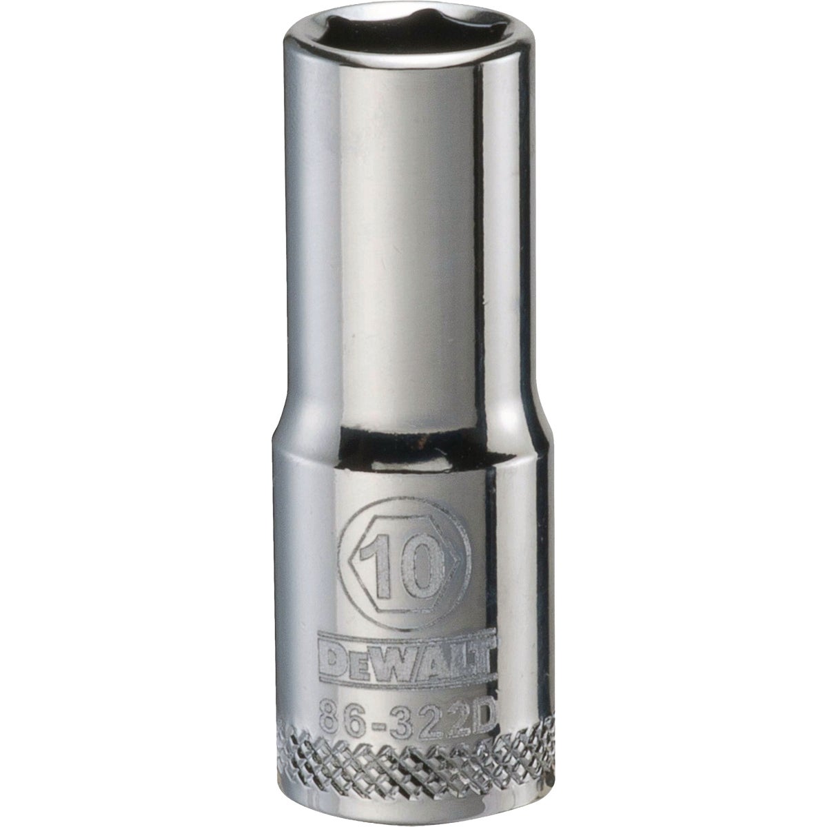 DEWALT 3/8 In. Drive 10 mm 6-Point Deep Metric Socket Image 1